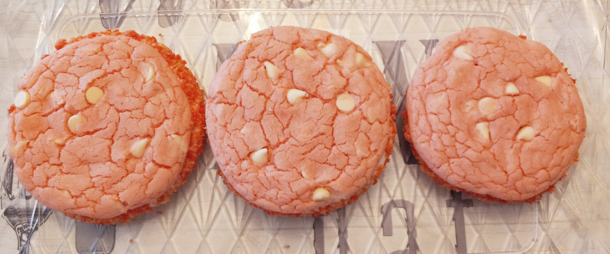 Strawberry crunch cheesecake sandwich cookies