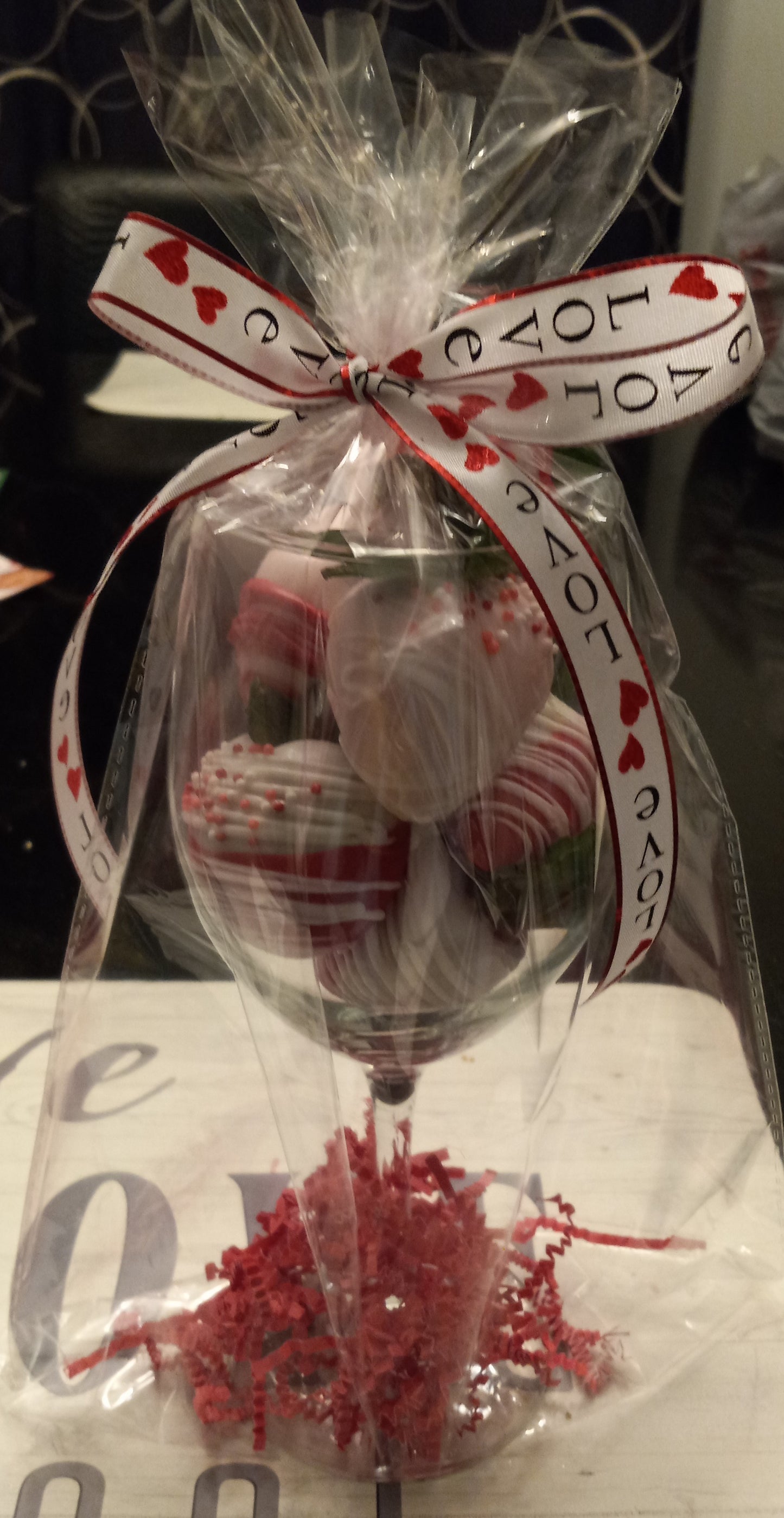 Champagne berry glass