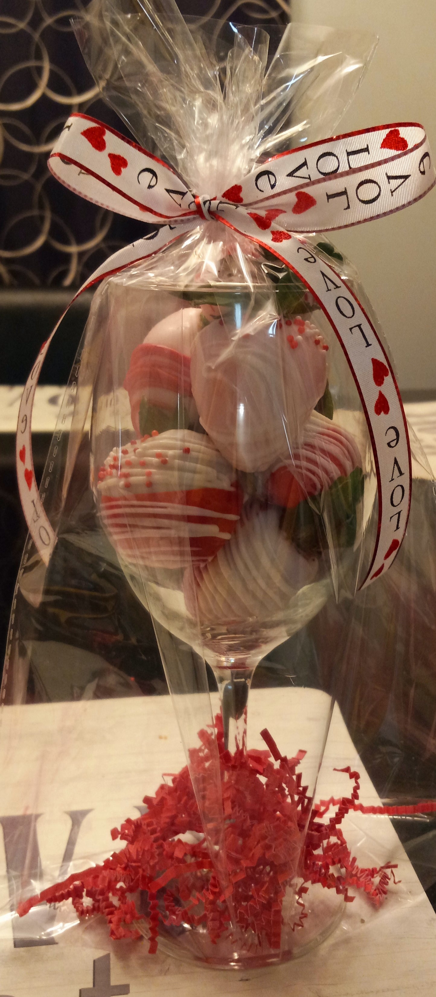 Champagne berry glass