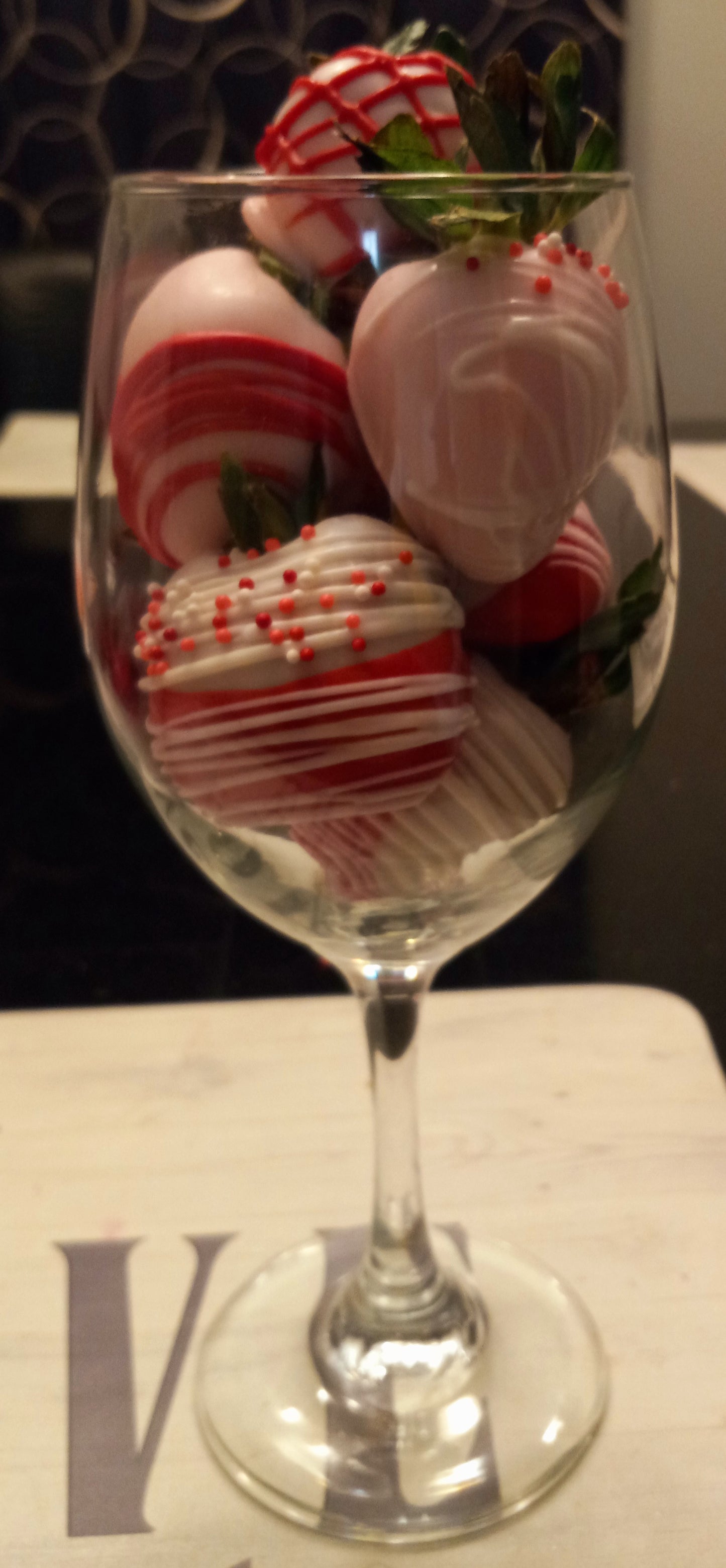 Champagne berry glass