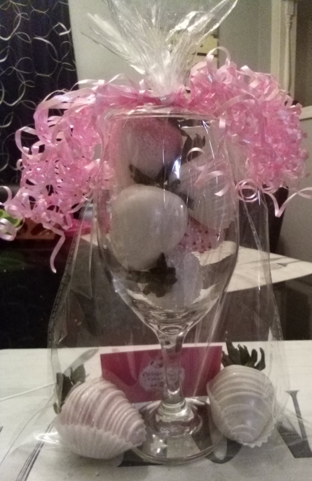 Champagne berry glass